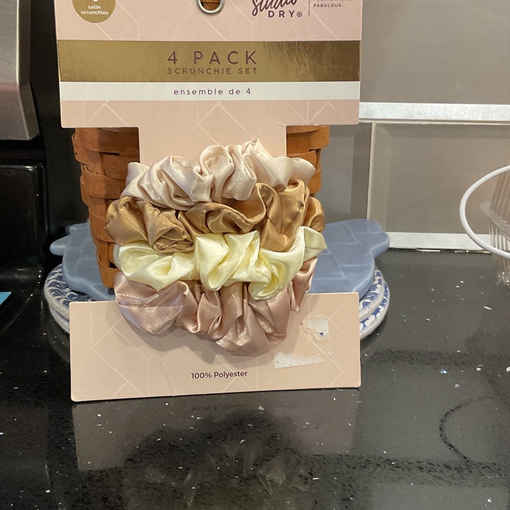 NWT satin scrunchies